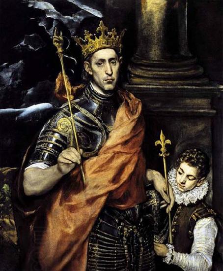 GRECO, El St Louis, King of France, with a Page China oil painting art